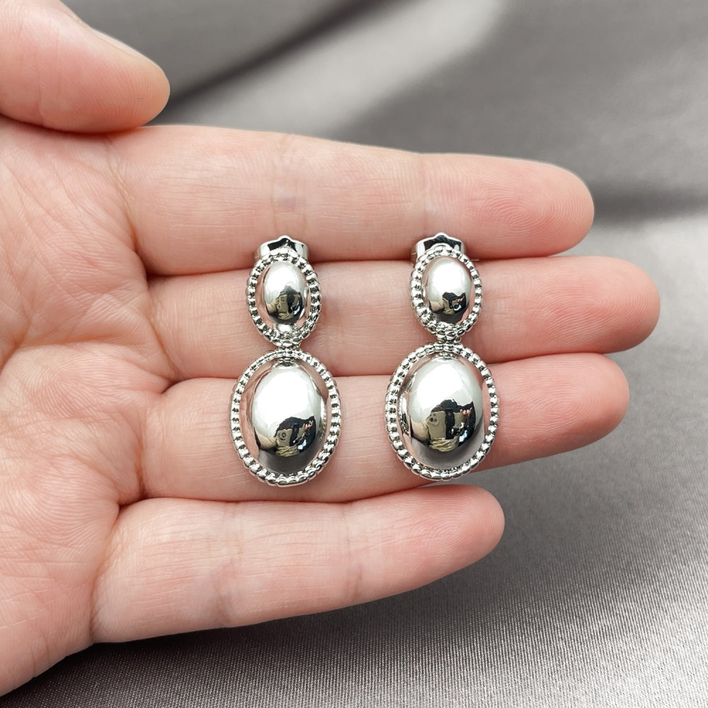 Rhodium Gold Filled Dangle Earring, Polished, Rhodium Finish