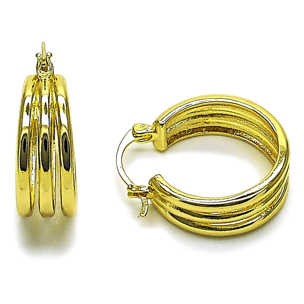 Oro Laminado Small Hoop, Gold Filled Style Polished, Golden Finish