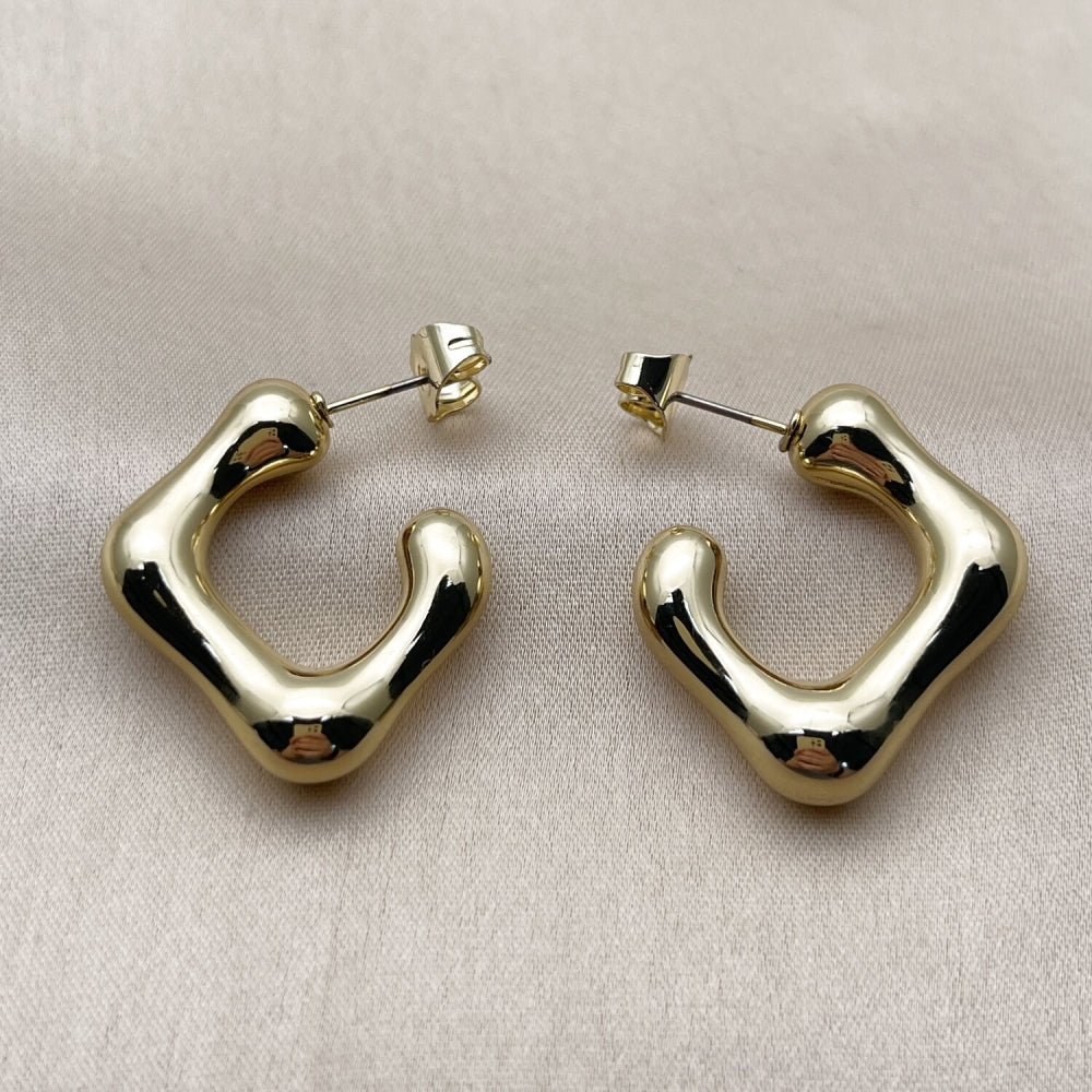 Stainless Steel Small Hoop, Polished, Golden Finish