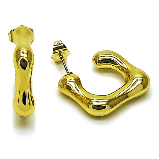 Stainless Steel Small Hoop, Polished, Golden Finish