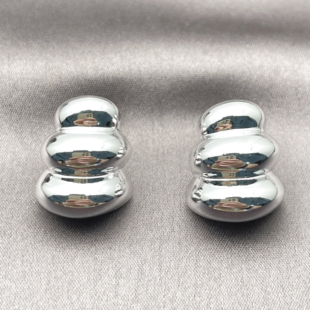 Rhodium Gold Filled Stud Earring, Polished, Rhodium Finish