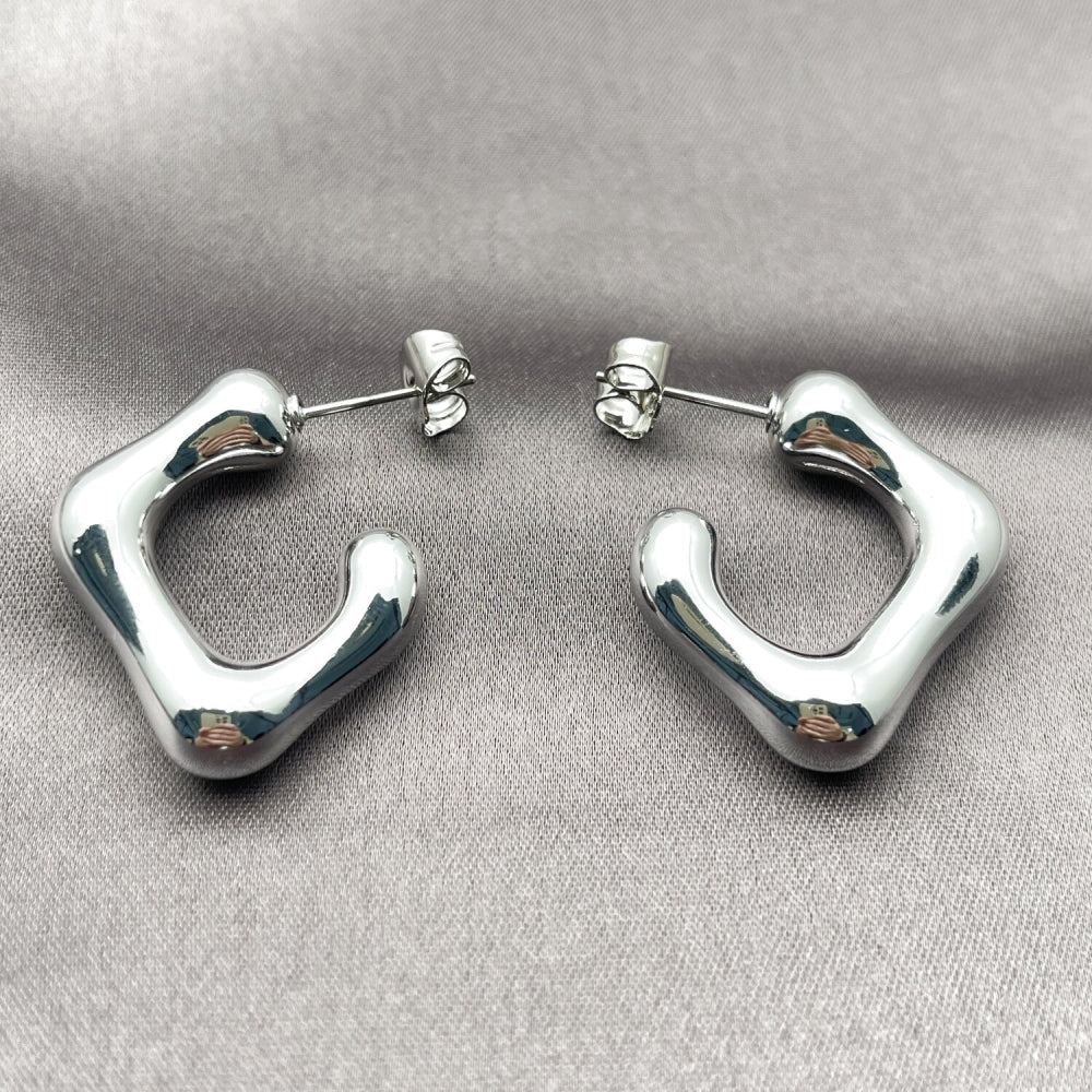 Rhodium Gold Filled Small Hoop, Polished, Rhodium Finish