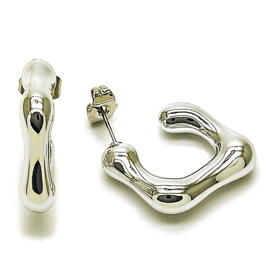 Rhodium Gold Filled Small Hoop, Polished, Rhodium Finish