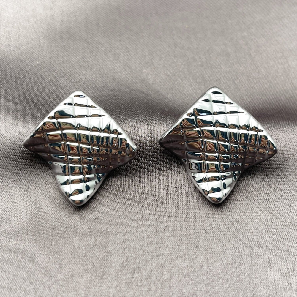 Rhodium Gold Filled Stud Earring, Polished, Rhodium Finish