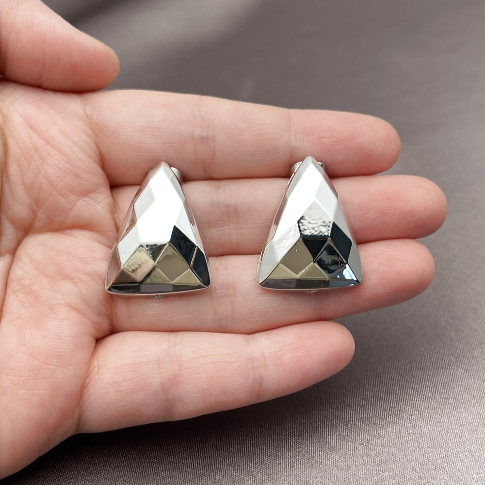 Rhodium Gold Filled Stud Earring, Polished, Rhodium Finish