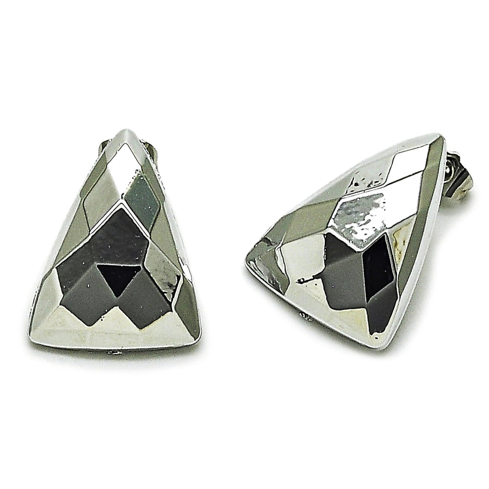 Rhodium Gold Filled Stud Earring, Polished, Rhodium Finish