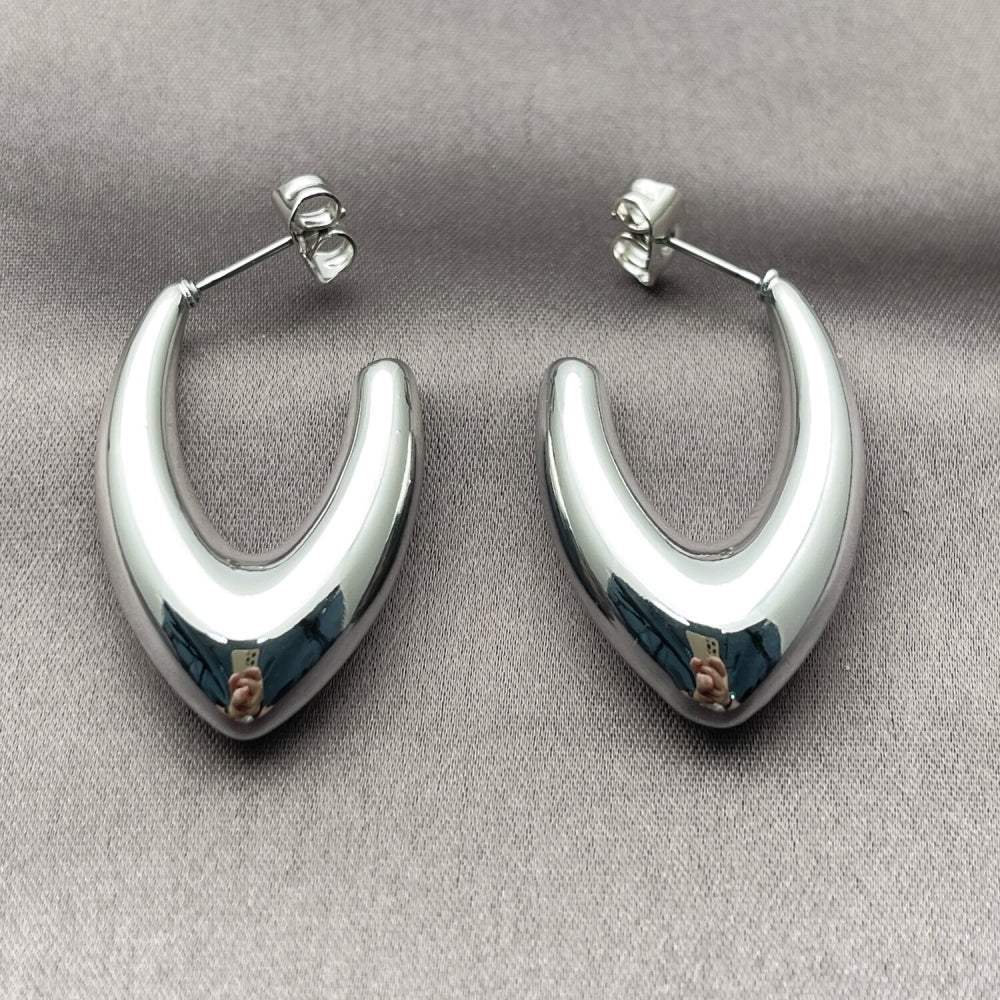 Rhodium Gold Filled Small Hoop, Polished, Rhodium Finish