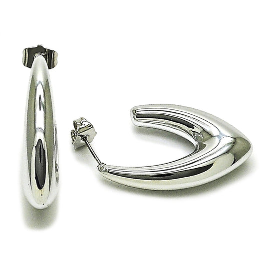 Rhodium Gold Filled Small Hoop, Polished, Rhodium Finish