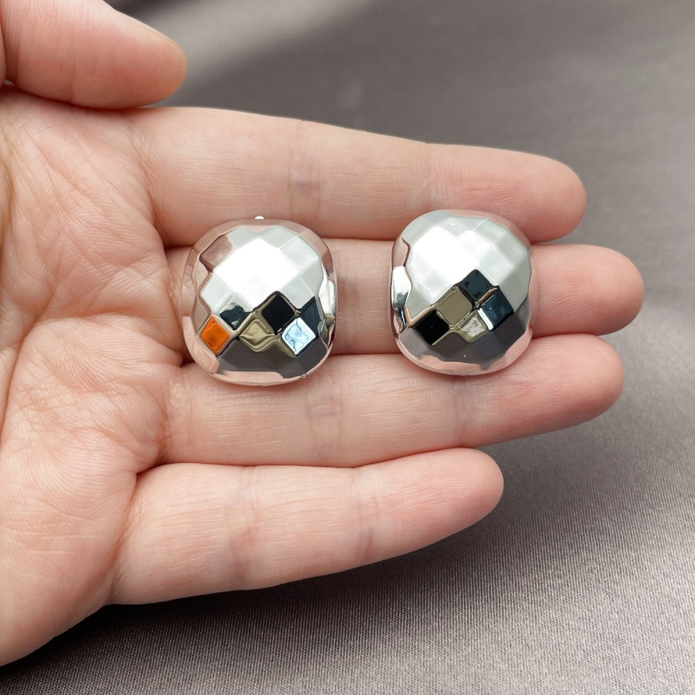 Rhodium Gold Filled Stud Earring, Polished, Rhodium Finish