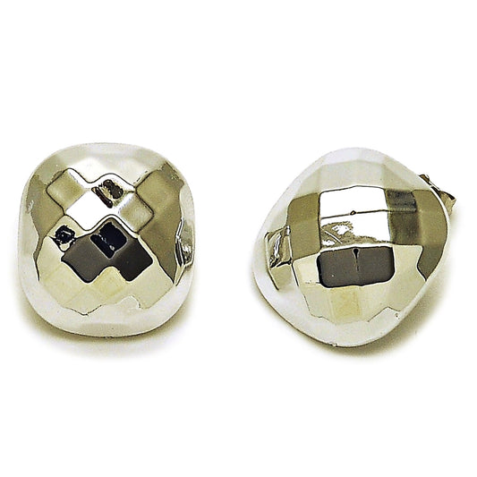 Rhodium Gold Filled Stud Earring, Polished, Rhodium Finish