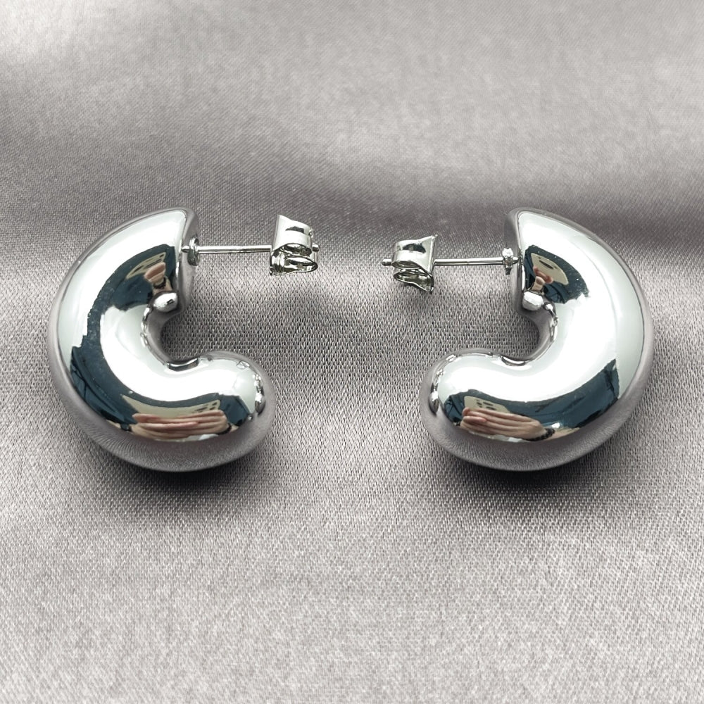 Rhodium Gold Filled Stud Earring, Polished, Rhodium Finish