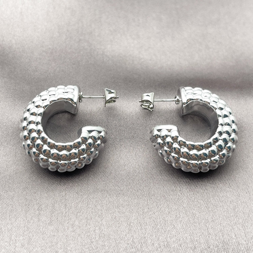Rhodium Gold Filled Small Hoop, Polished, Rhodium Finish