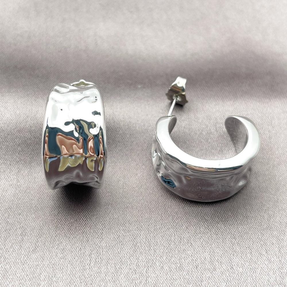 Rhodium Gold Filled Small Hoop, Polished, Rhodium Finish