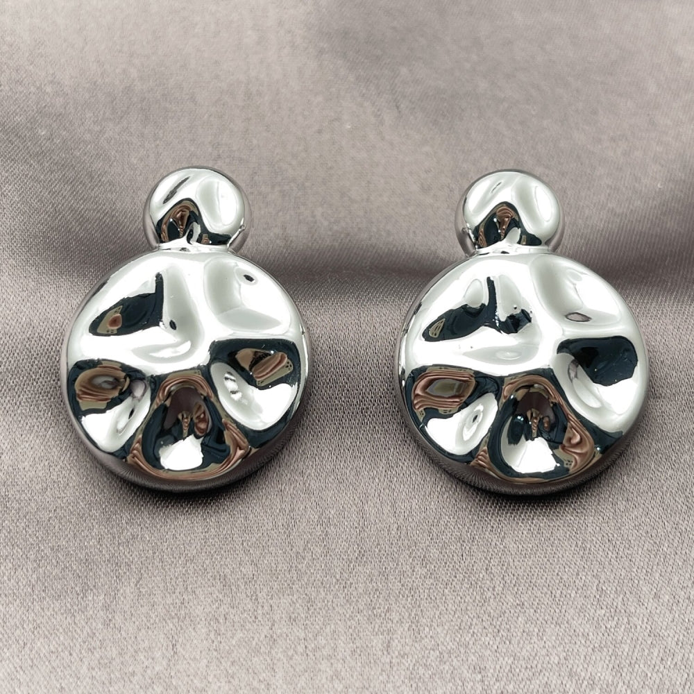 Rhodium Gold Filled Stud Earring, Polished, Rhodium Finish