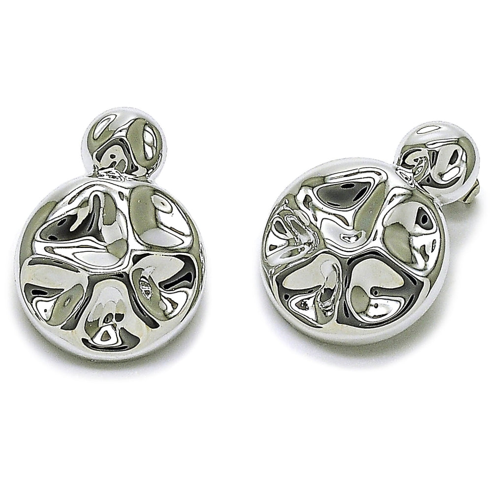 Rhodium Gold Filled Stud Earring, Polished, Rhodium Finish