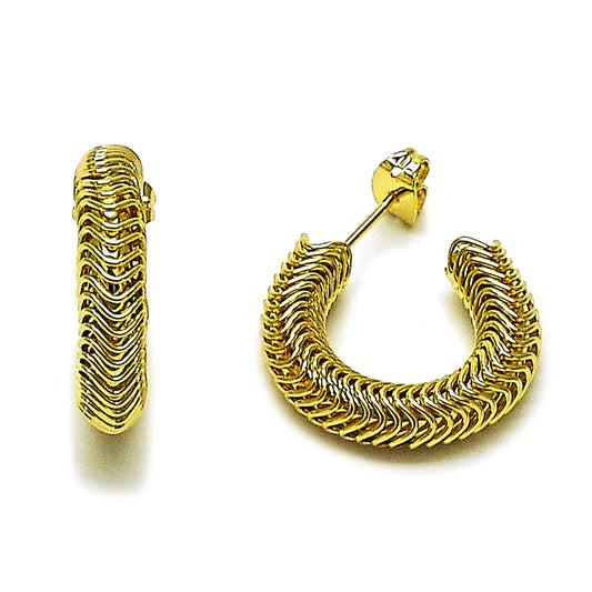 Oro Laminado Small Hoop, Gold Filled Style Polished, Golden Finish
