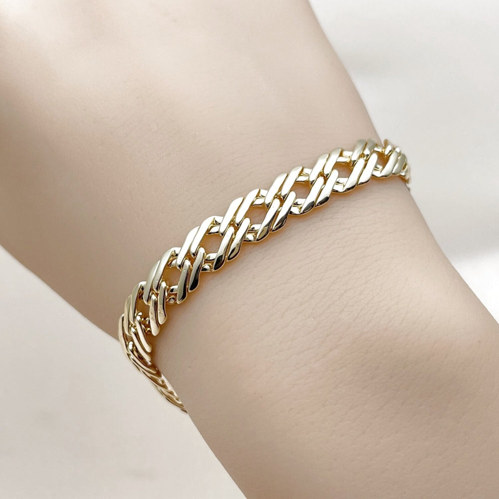 Oro Laminado Basic Bracelet, Gold Filled Style Polished, Golden Finish